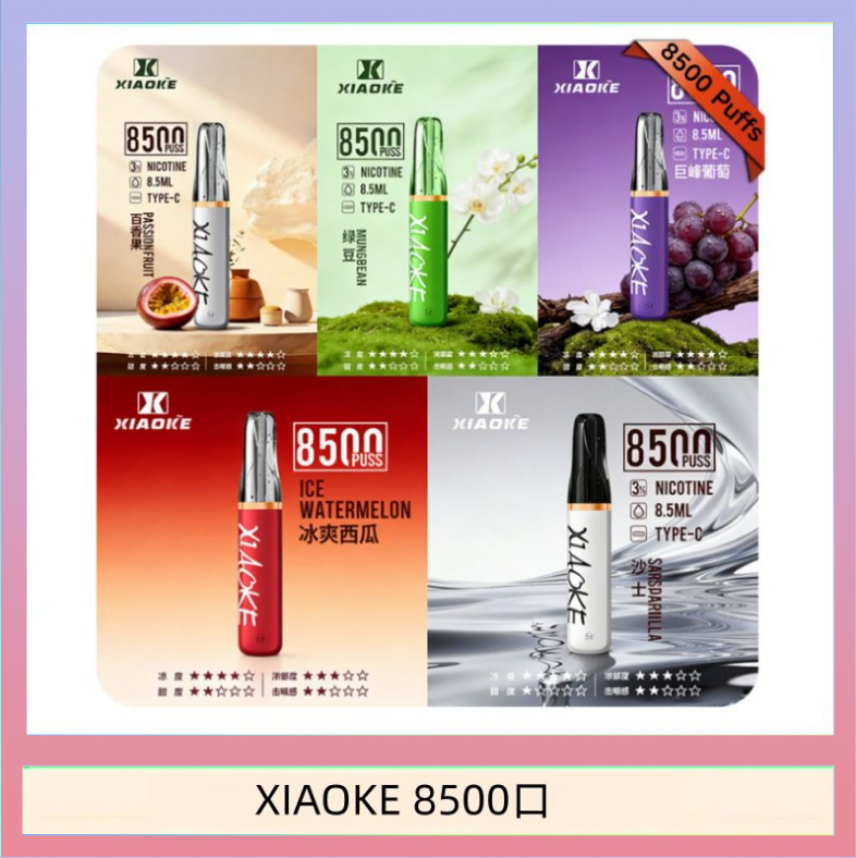 XIAOKE 8500口 梟客XIAOKE一次性電子菸拋棄式8500口